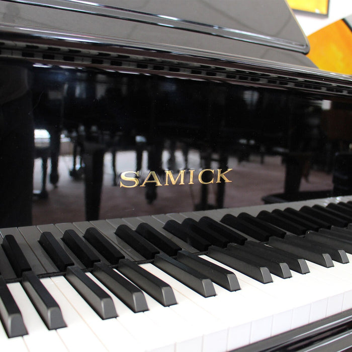 Samick SIG-50DPD Baby Grand w/ PianoDisc PLAYER | Polished Ebony | Used