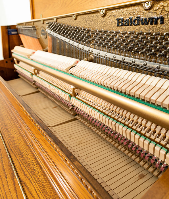 Baldwin 45" 5045 Upright Piano | Satin Oak | SN: 433360 | Used