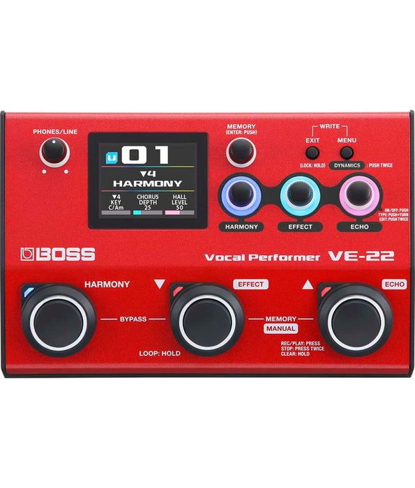 Boss VE-22 Vocal Effects and Looper PedalAlamo Music CenterBossGuitar Pedals & Effects