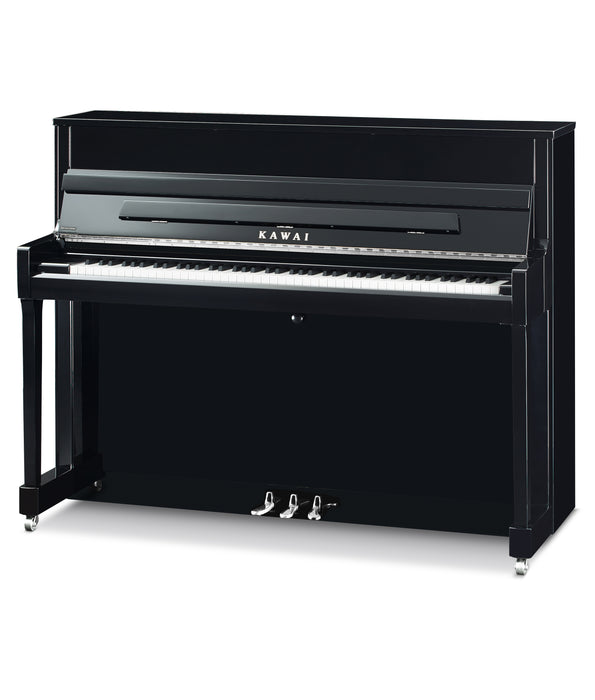 Kawai K200 Upright Piano | Polished Ebony W/ Nickel Hardware | 45" | Used