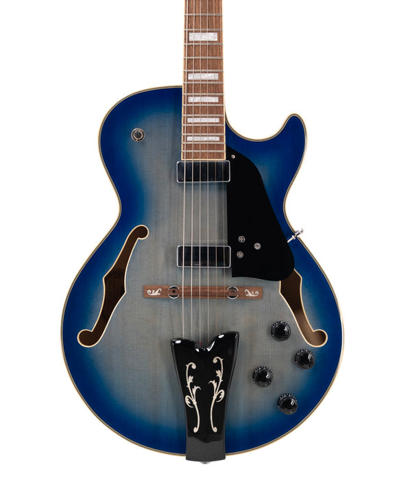 Pre-Owned Ibanez George Benson Signature GB10EM Electric Guitar - Jet Blue Burst | Used