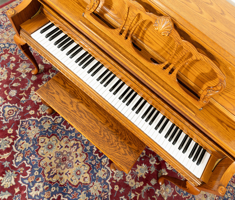 Baldwin 45" 5045 Upright Piano | Satin Oak | SN: 433360 | Used