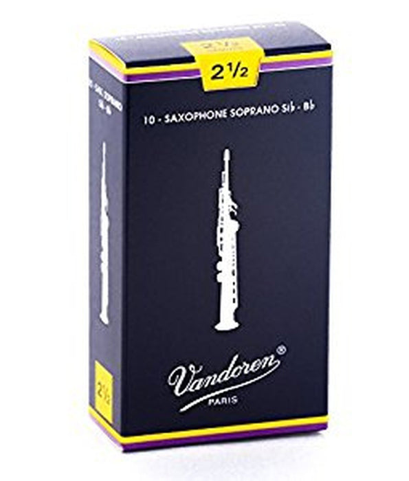 Vandoren #2.5 Soprano Sax Reeds - 10 Pack