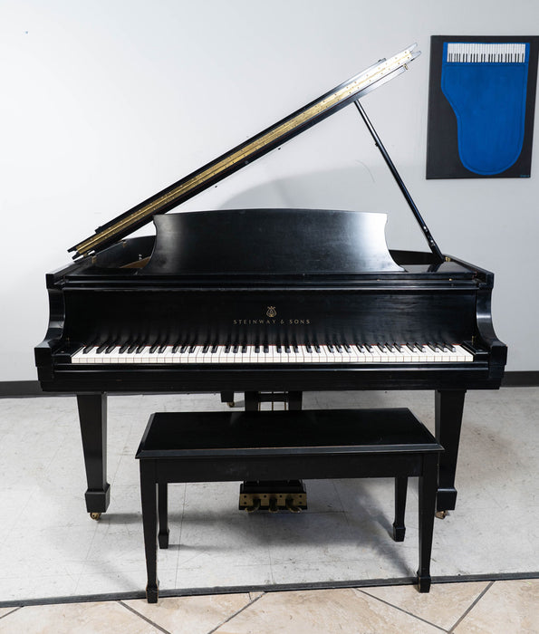 1973 Steinway Model M Grand Piano | Ebony | 5'7" | Serial No. 434449 | Used