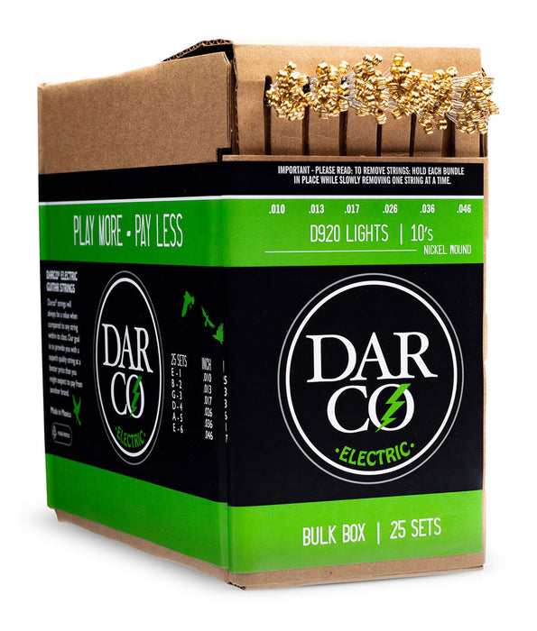 Darco D920 Bulk Box Light Electric Guitar Strings - 25 Sets