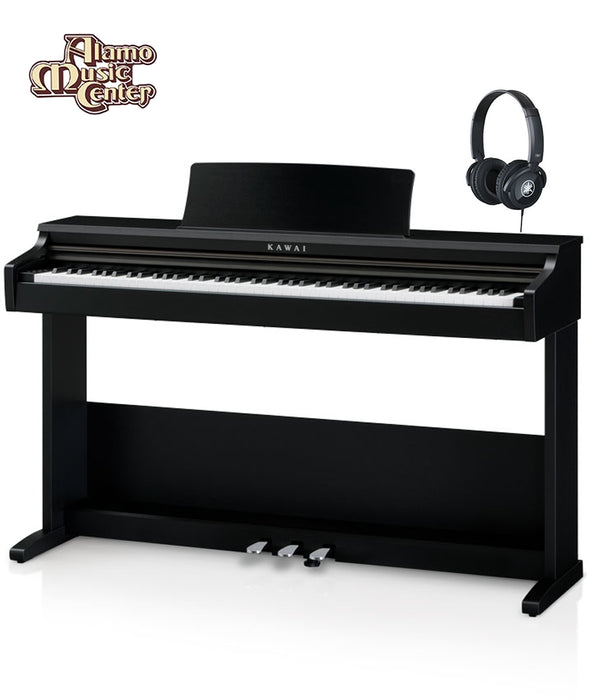 Kawai KDP75 Digital Home Black Piano Bundle w/ Headphones | New