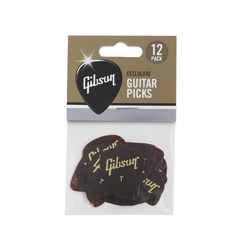 Gibson Tortoise Guitar Picks, Thin - 12 pack