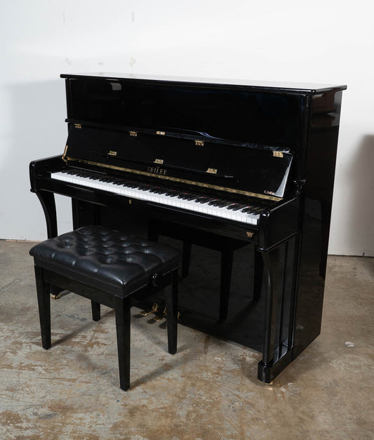 Eduard Seiler ED-126 Upright Piano | Polished Ebony | Used