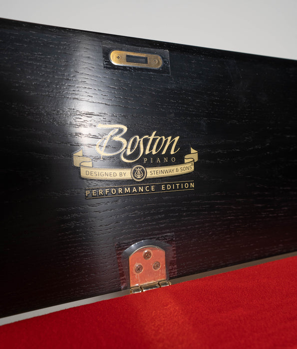 2018 Boston UP118S Upright Piano | Satin Ebony | 46.5" | Serial No. B192366 | Used