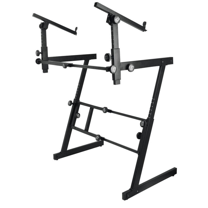 On-Stage Pro Heavy-Duty Folding-Z Keyboard Stand w/ 2nd Tier