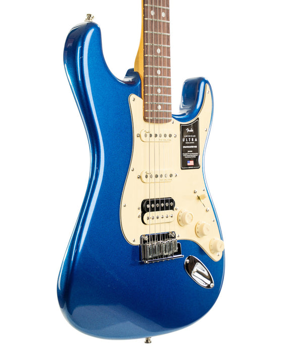 Pre-Owned Fender American Ultra Stratocaster HSS, Rosewood Fingerboard - Cobra Blue