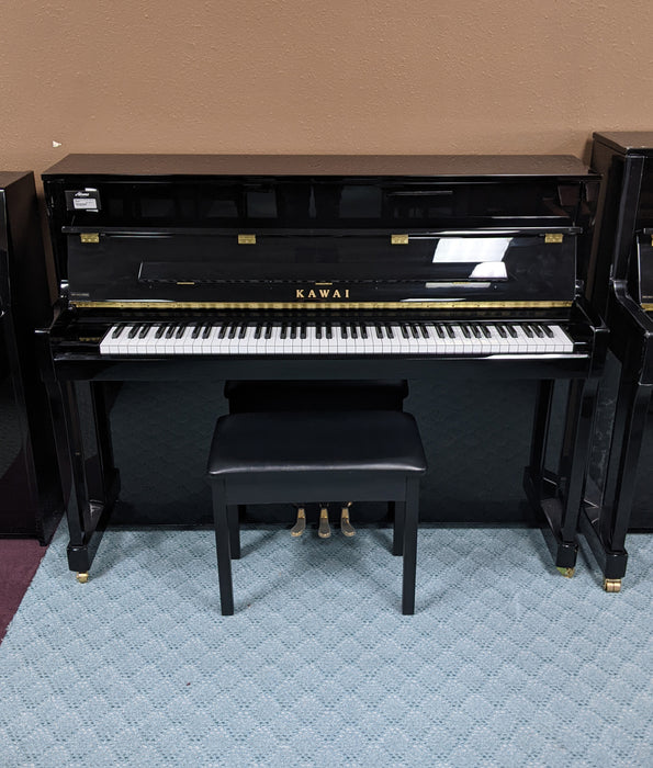 UTSA 2023 Kawai K200 Professional Upright Piano | Polished Ebony | 45"| Serial No. F195279 | Used