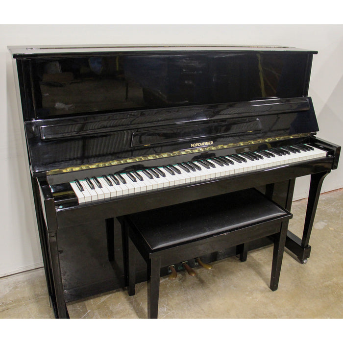 Nordheimer Polished Ebony Studio Piano