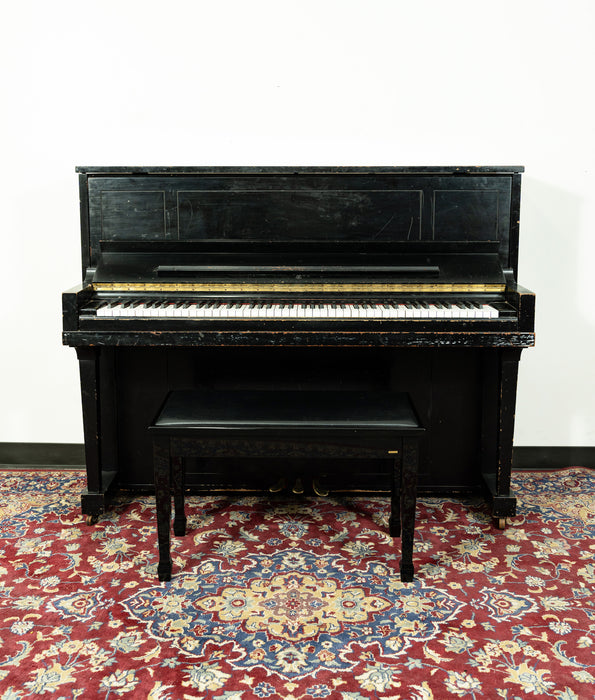 Steinway & Sons 1098 Studio Upright Piano | Satin Ebony | SN: 458166 | Used