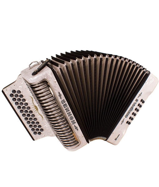 その他 coron Pre-Owned Hohner Corona II Xtreme GCF Accordion, White | UsedAlamo
