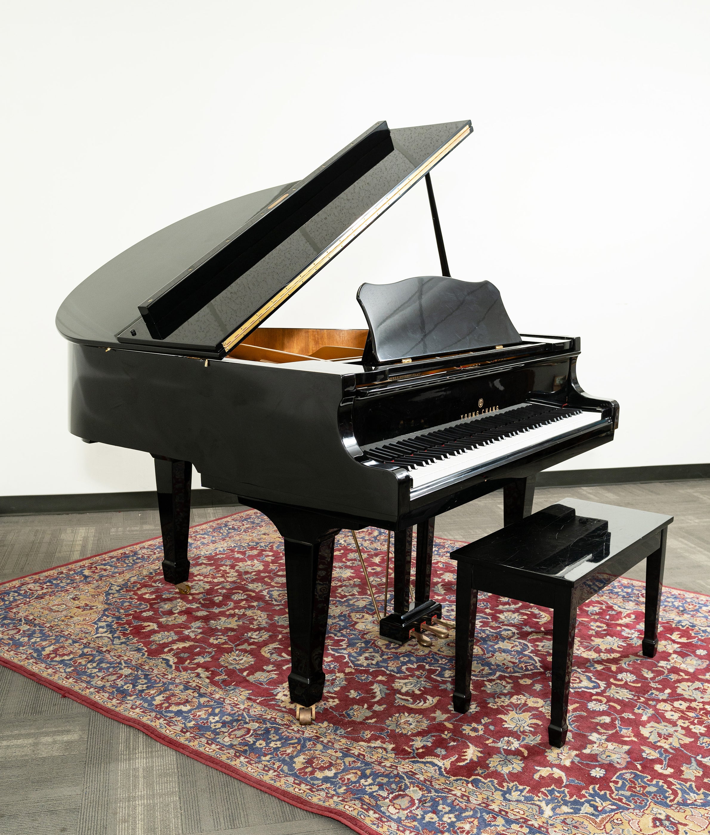 Young Chang TG-150 Baby Grand Piano | Polished Ebony | SN: CG0000794 ...