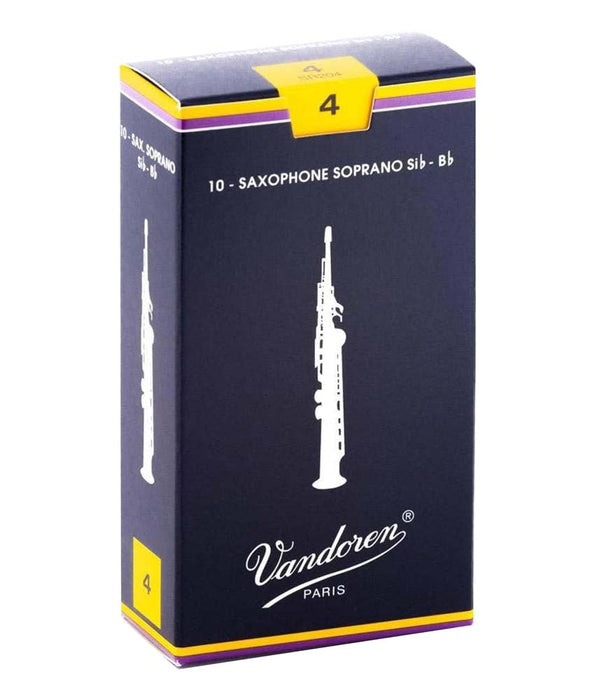 Vandoren SR204 Strength 4 Soprano Saxophone Reeds -10 Pack