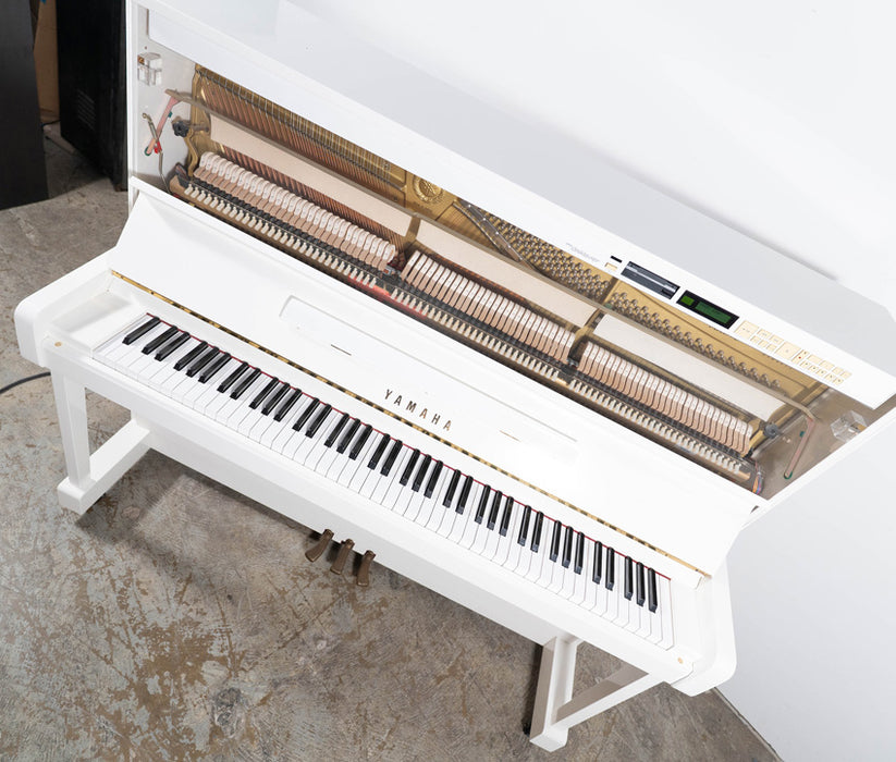1992 Yamaha MX100B Disklavier Upright Piano | Polished White | Serial No. 5124177 | Used