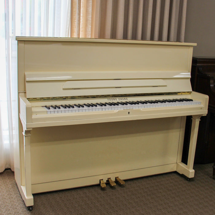 Young Chang E118 White 47" Studio Piano