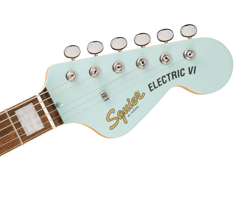 Squier Paranormal Electric VI Guitar - Daphne Blue | New