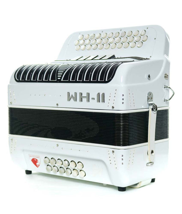 Hohner Anacleto WH-II White Hawk II 5-Switch FBE Accordion - Matte White