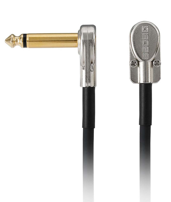 Boss BPC-4 4-Inch Right-Angle Patch Cables w/ 1/4 In. Pancake Connectors- 3 Pack