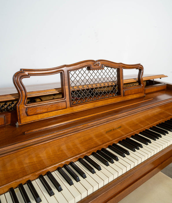 Story & Clark Console Upright Piano | Satin Walnut | Used
