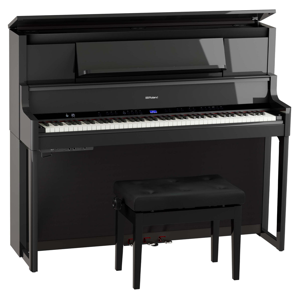 Roland LX-9 Digital Upright Piano w/ Bench and Stand - Polished
