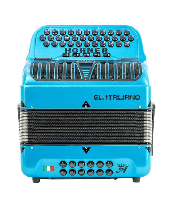 Hohner Anacleto El Italiano III 5 Switch FBbEB Compact Accordion - Blue