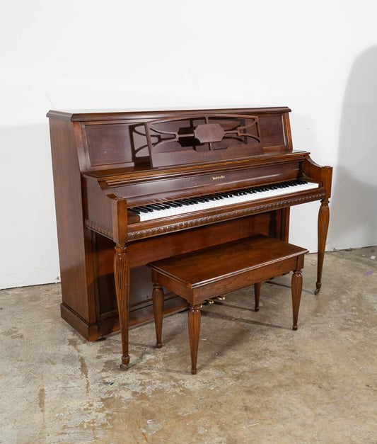 Baldwin Upright Piano in Satin Mahogany (1990) | Used