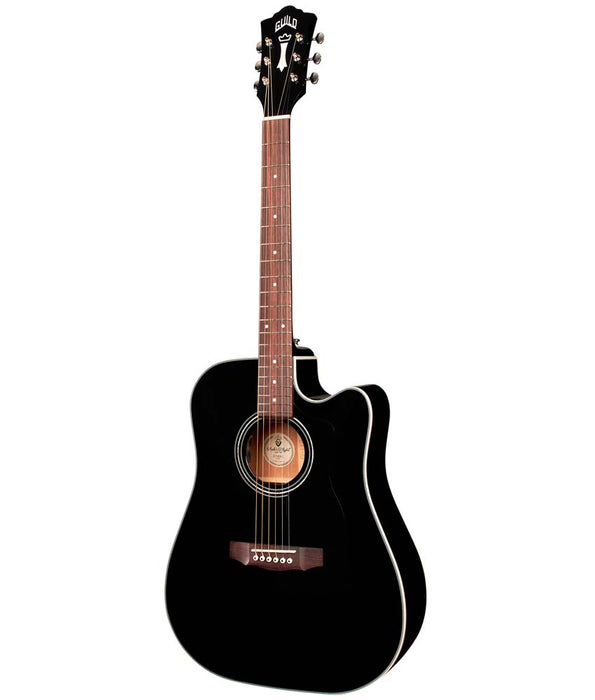 Guild D-140CE Solid Spruce/Solid Mahogany Acoustic-Electric Guitar - Black | Used