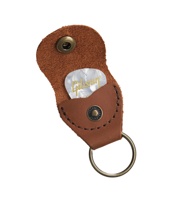 Gibson Premium Leather Pickholder Keychain - Brown