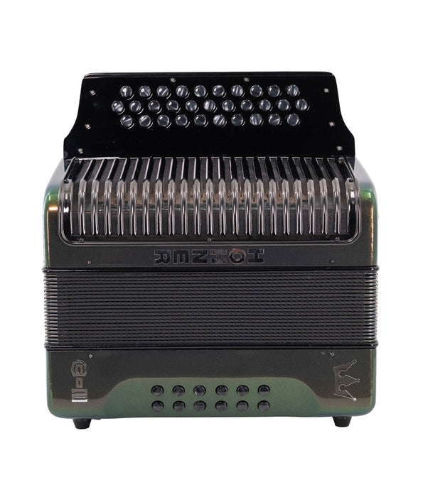 Pre-Owned Hohner CII GTG Diatonic Accordion - Green to Gold | Used