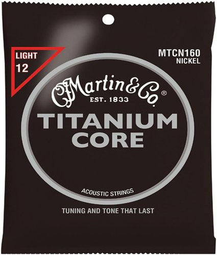Martin Titanium Core Acoustic Guitar Strings Nickel Wrap Light ...