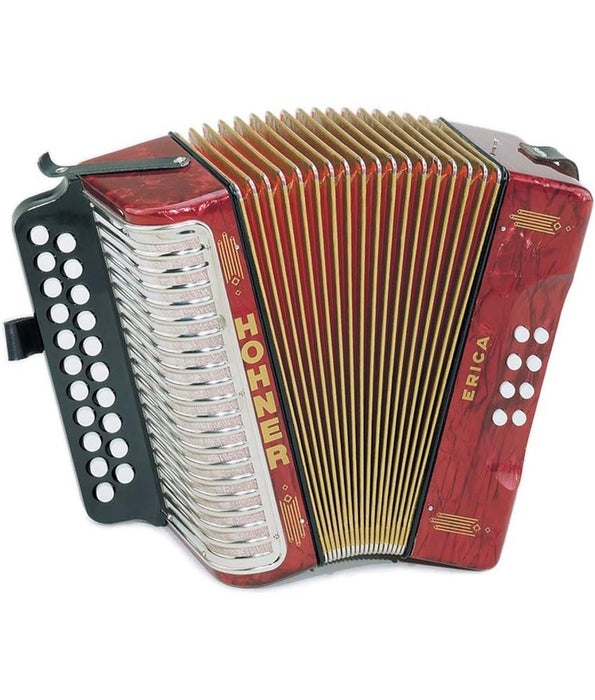 Hohner Erica 3000GR GC Button Accordion - Red
