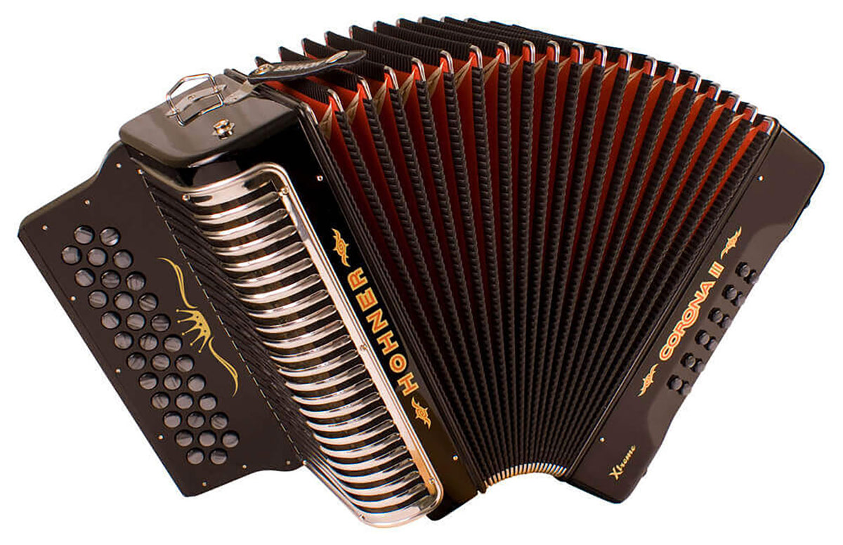 Hohner CXEB Corona II Xtreme EAD Button Accordion - BlackAlamo