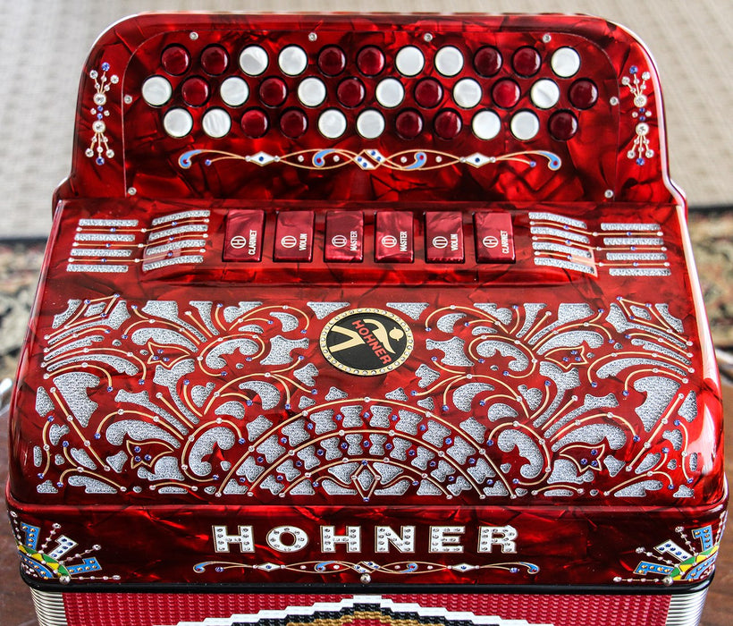 Hohner Anacleto Rey Del Norte Pearl Red