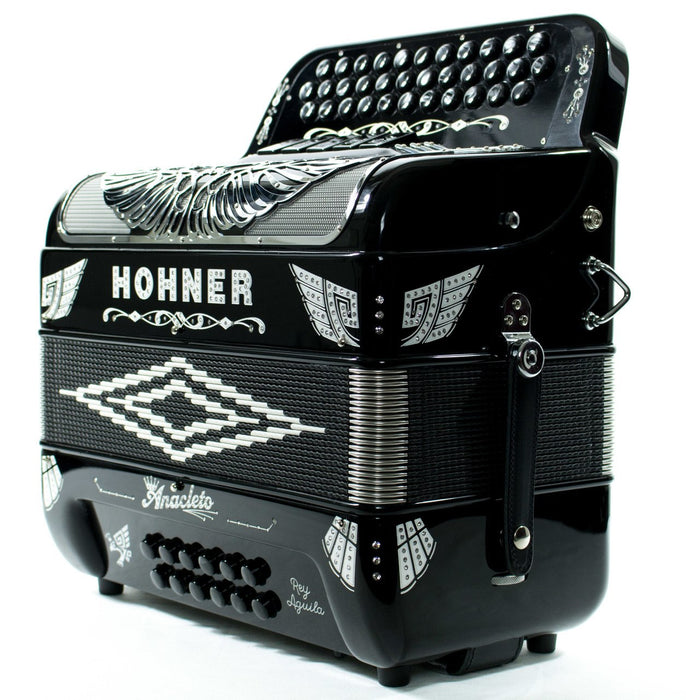 Hohner Anacleto Rey Aguila III GCF Compact Accordion Black