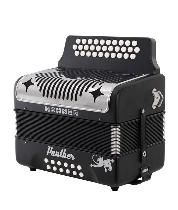 Pre-Owned Panther 3100FB FBbEb Diatonic Accordion - Black | Used