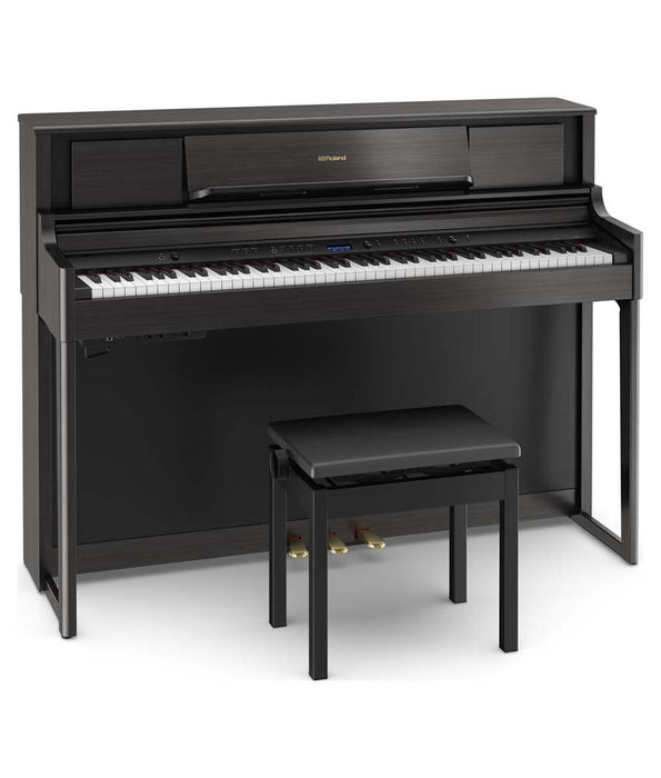 Roland LX705 Digital Piano Kit w/ Stand and Bench - Charcoal Black | New