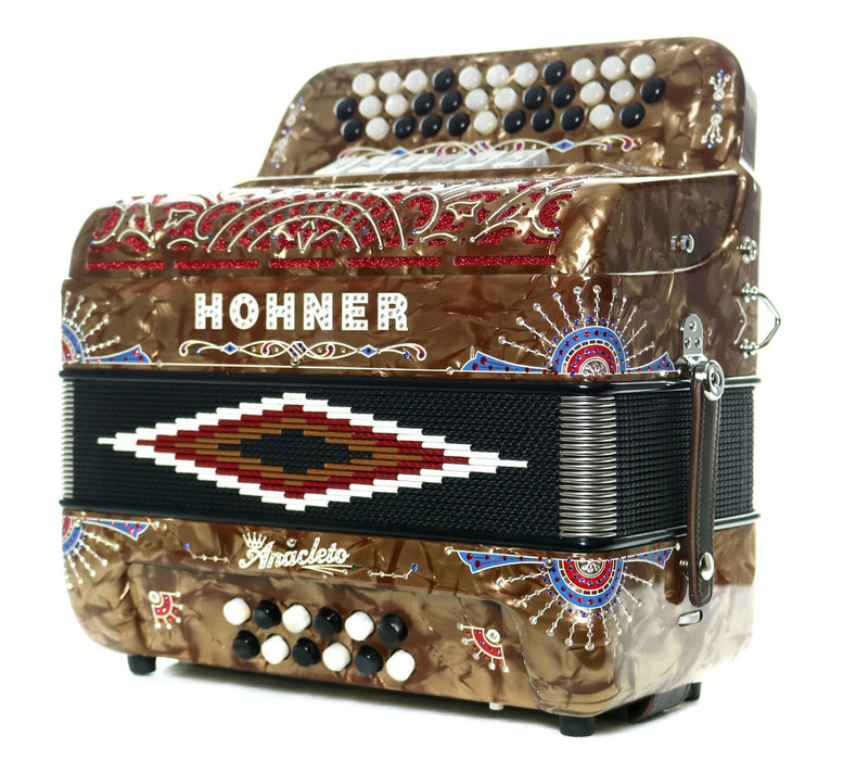 Hohner Anacleto Rey Del Norte TT FBbEb/GCF Compact Accordion Pearl ...