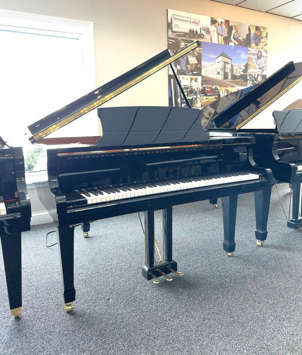 Pearl River GP-150 Player Grand Piano | QRS Player System | Polished Ebony | Serial No. 2709941 | Used