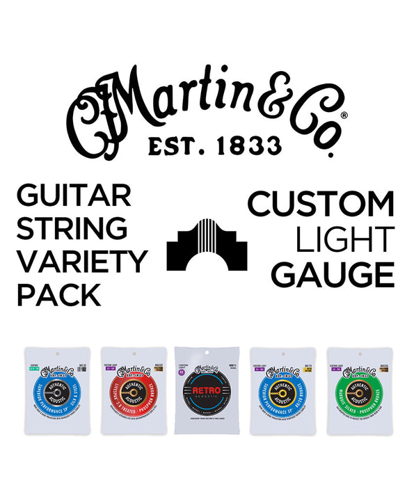Martin Find Your Acoustic Guitar Strings - Custom Light Variety