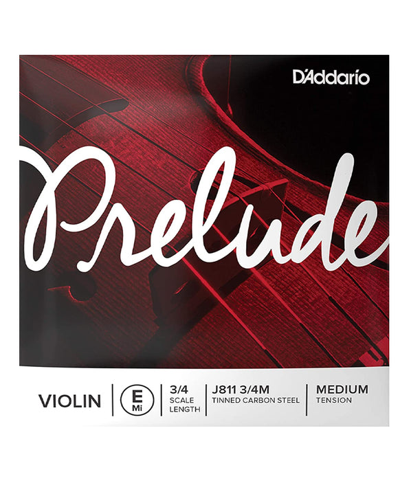 D'Addario Prelude 3/4 Violin E String, Medium Tension
