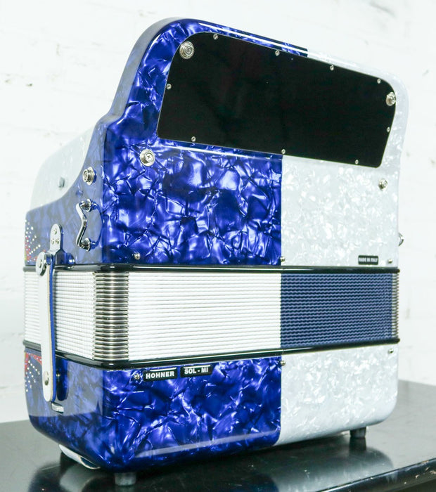 Hohner Anacleto Rey Del Norte TT G/E Accordion Compact Blue & White