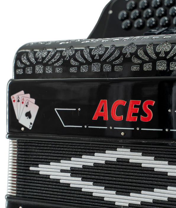 Pre-Owned Hohnica Aces II GCF 3 Register Accordion - Black | Used