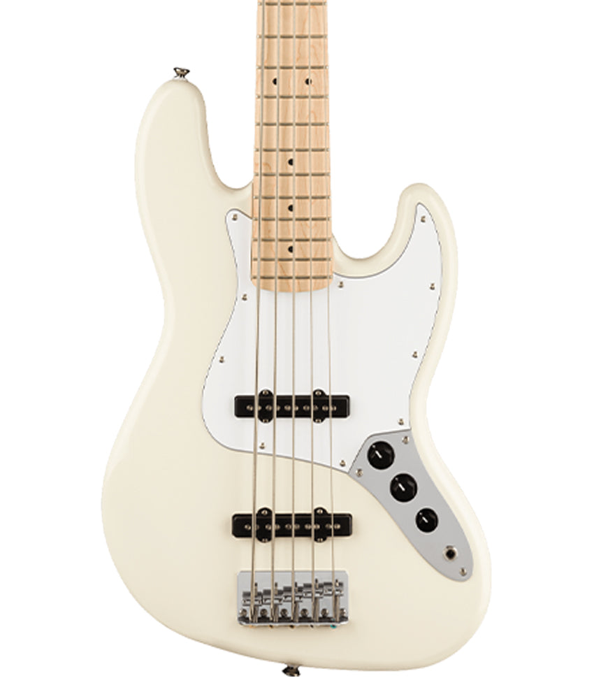 Pre-Owned Squier Affinity Series Jazz Bass V, White Pickguard