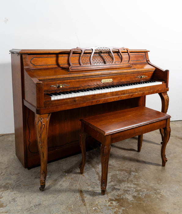 Schafer & Sons Upright Piano | Satin Mahogany | Used