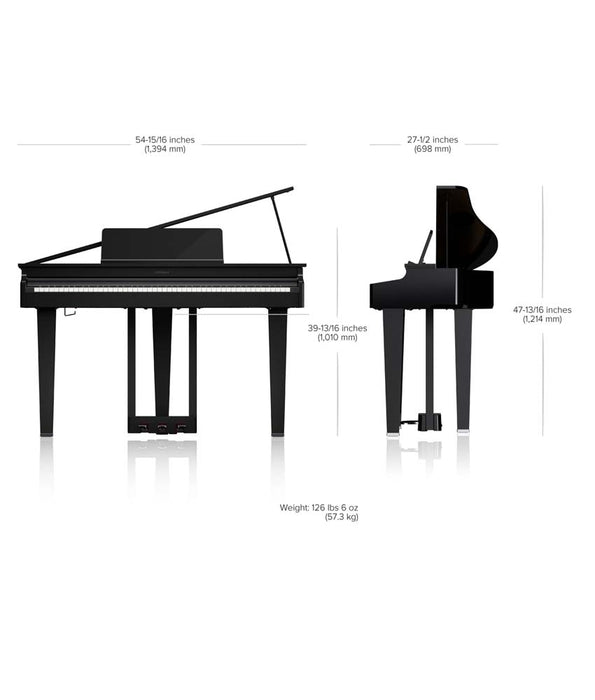 Roland GP-3 Digital Grand Piano - Polished Ebony | Floor Model | Used