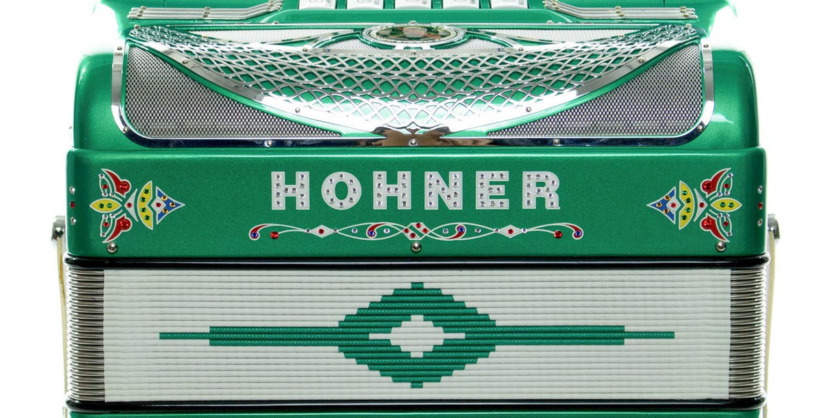 Hohner Anacleto Rey Del Norte III GCF Compact Accordion GreenAlamo